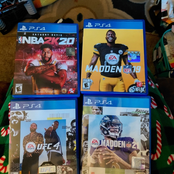 Other - PS4 Game Bundle - NBA 2K20, Madden NFL 19, UFC 4, Madden NFL 21